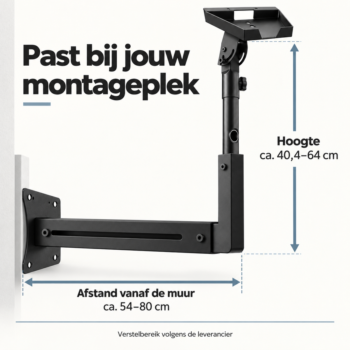 Verstelbereik in centimeters - wandhouder geschikt voor Starlink Gen 3