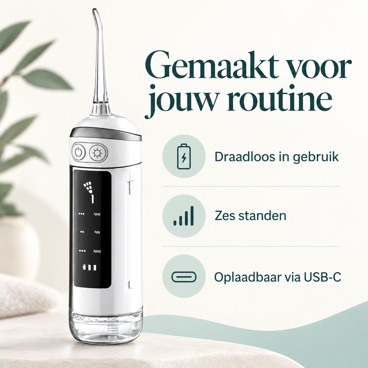 ELEVATE Draadloze waterflosser · 180 ml